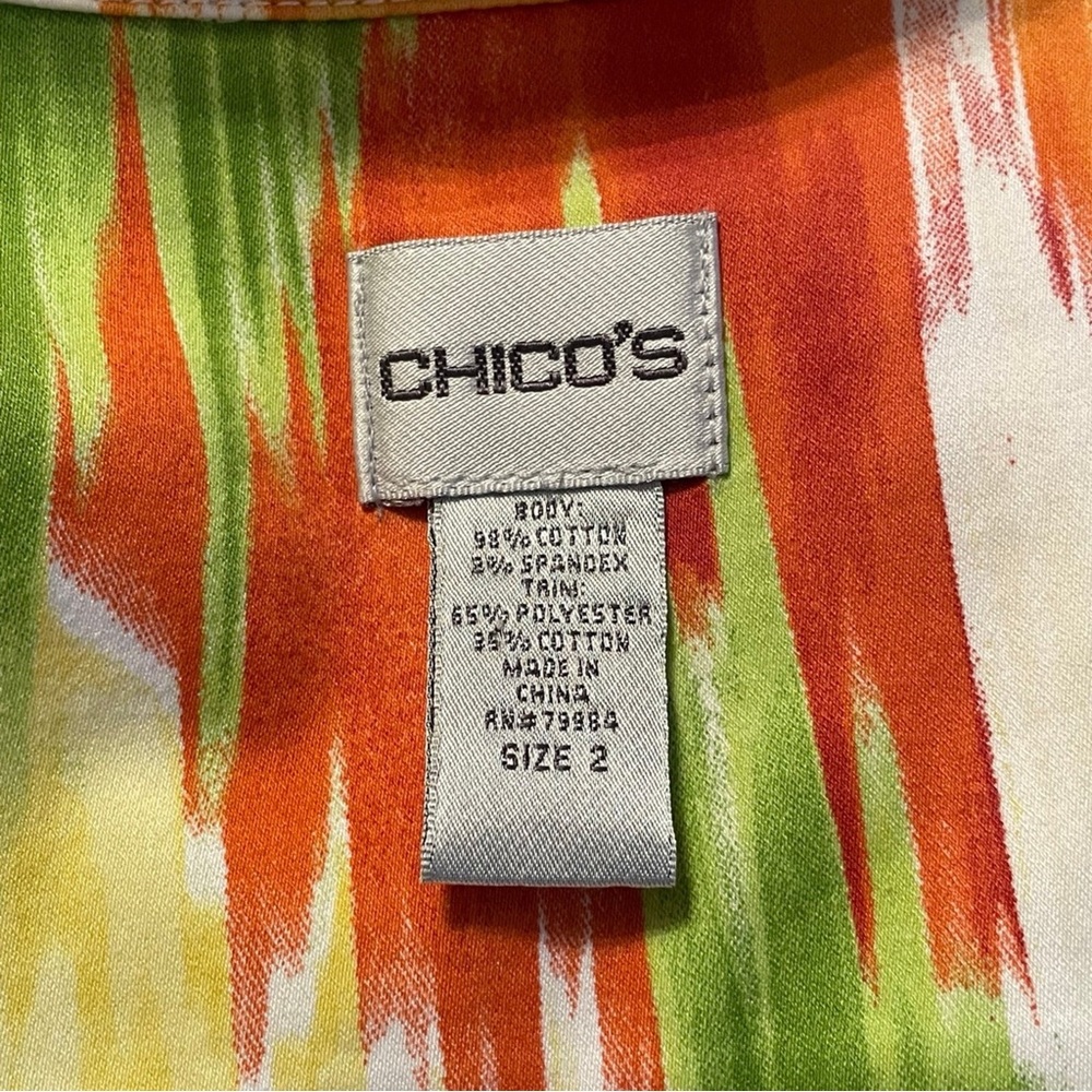 Chico's Multicolor Abstract Button-Up Jacket - image 6